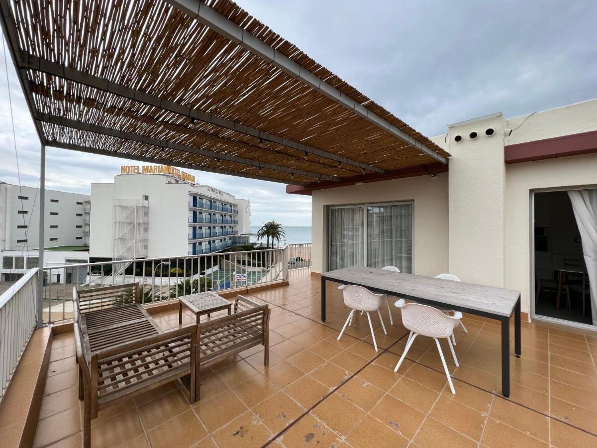 Beautiful Loft, Huge Sunny Terrace, View Over The Beach And Sea Rosas Exterior foto